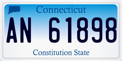 CT license plate AN61898