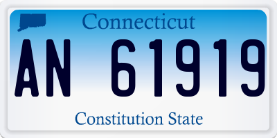 CT license plate AN61919