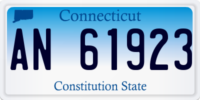CT license plate AN61923