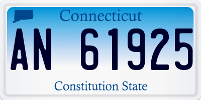CT license plate AN61925