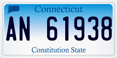 CT license plate AN61938