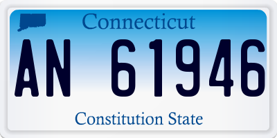 CT license plate AN61946