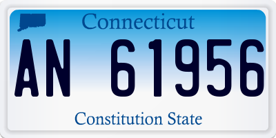CT license plate AN61956