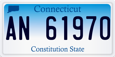 CT license plate AN61970