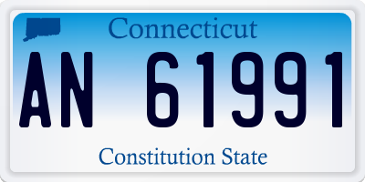 CT license plate AN61991