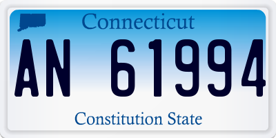 CT license plate AN61994