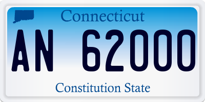 CT license plate AN62000