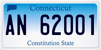 CT license plate AN62001