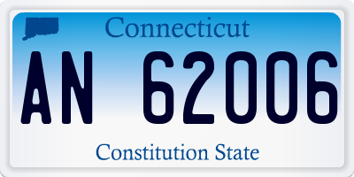 CT license plate AN62006