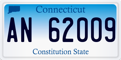 CT license plate AN62009