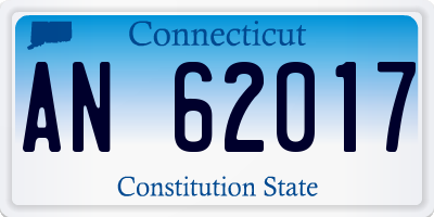 CT license plate AN62017