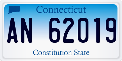 CT license plate AN62019