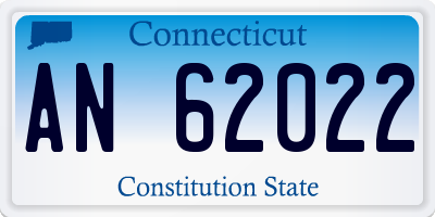 CT license plate AN62022