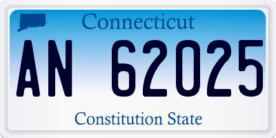 CT license plate AN62025