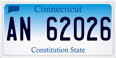 CT license plate AN62026
