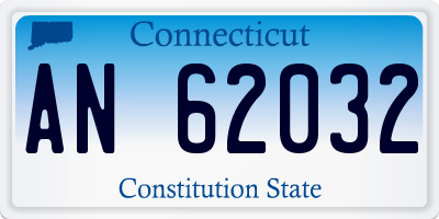 CT license plate AN62032
