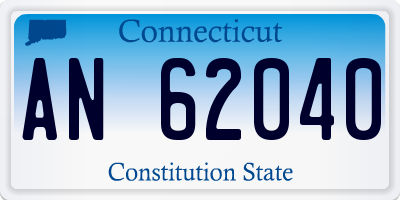 CT license plate AN62040