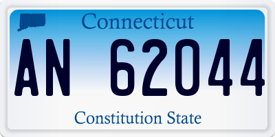 CT license plate AN62044