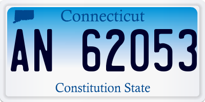 CT license plate AN62053