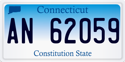 CT license plate AN62059