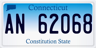 CT license plate AN62068