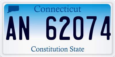 CT license plate AN62074