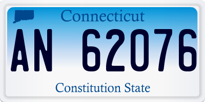CT license plate AN62076