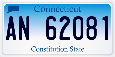CT license plate AN62081