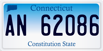 CT license plate AN62086