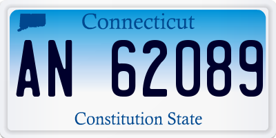 CT license plate AN62089