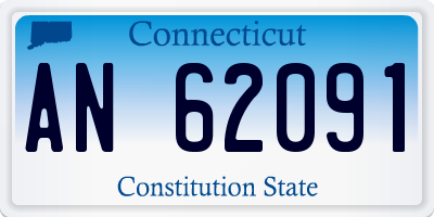 CT license plate AN62091
