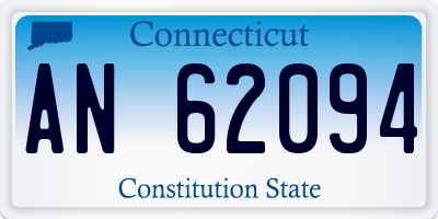 CT license plate AN62094