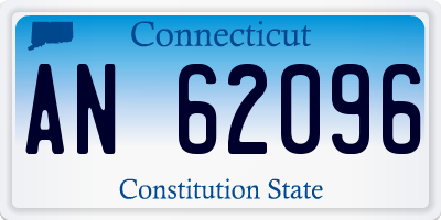 CT license plate AN62096