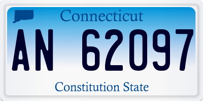 CT license plate AN62097