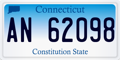CT license plate AN62098