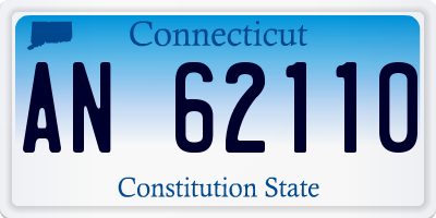 CT license plate AN62110