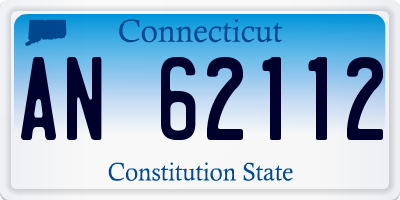 CT license plate AN62112