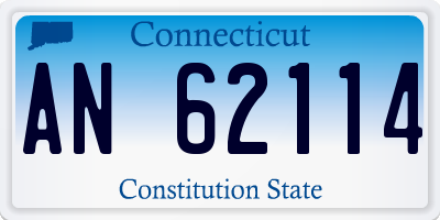 CT license plate AN62114