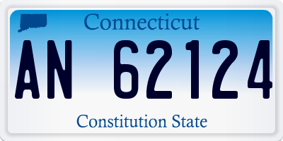 CT license plate AN62124