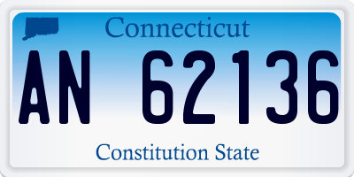 CT license plate AN62136