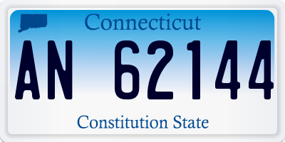 CT license plate AN62144