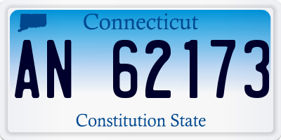 CT license plate AN62173