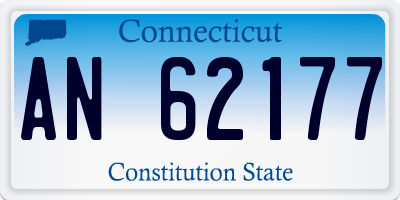 CT license plate AN62177