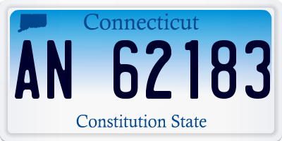 CT license plate AN62183