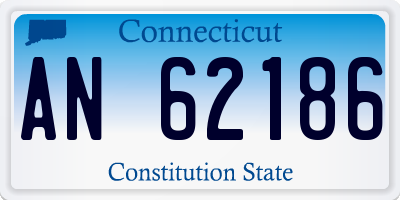 CT license plate AN62186