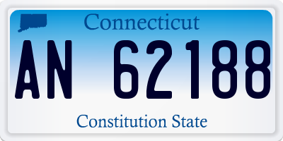 CT license plate AN62188