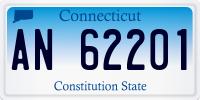 CT license plate AN62201
