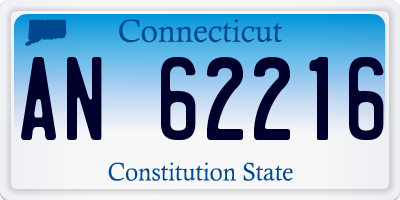 CT license plate AN62216