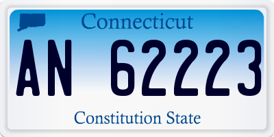 CT license plate AN62223