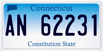 CT license plate AN62231